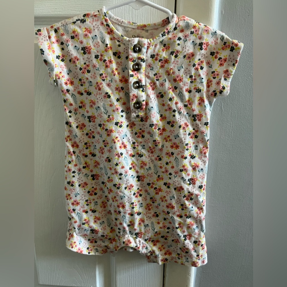 Floral Toddler organic Romper